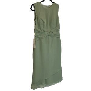 Sage Green Sleeveless Dress Wedding Guest‎ Bridesmaid Formal Occasion